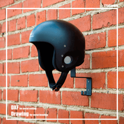 Sheet Metal Template Helmet Holder 1 Project (dxf, PDF)