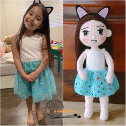 Custom Crochet Doll, Look Alike Doll, Personalized Crochet Doll, Amigurumi Crochet Doll, Portrait doll, Mini Me Doll, Do