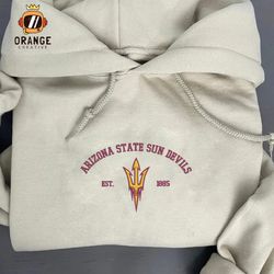 Arizona State Sun Devils Embroidered Sweatshirt, NCAA Embroidered Shirt, Embroidered Hoodie, Unisex T-Shirt