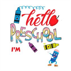 hello preschool svg png, hello png, preschool png