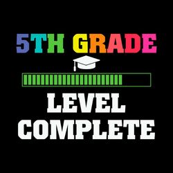 5th grade level complete svg png, 5th grade png, level svg, graduation hat svg