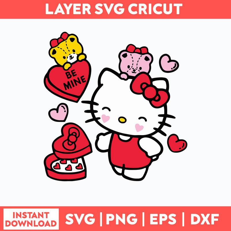 Hello Kitty Be Mine Candy Svg, Kitty Valentine Svg, Png Dxf Eps File.jpg