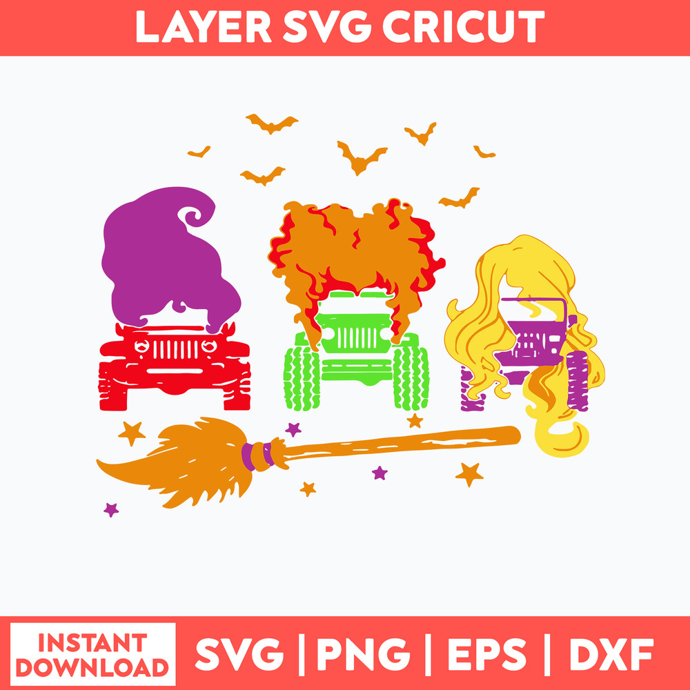 Houcus Pocus jeep Svg, Jeep svg, Hocus Pocus Svg, Png Dxf Eps File.jpg