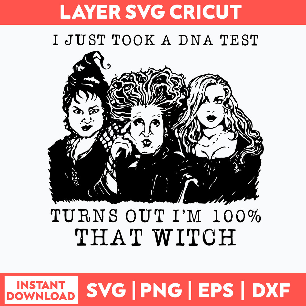I Just Took A DNA Test Turns Out I_m 100_ That Witch Svg, Png Dxf Eps File.jpg
