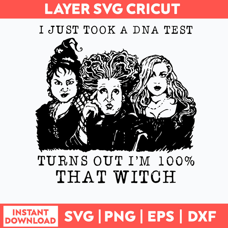 I Just Took A DNA Test Turns Out I_m 100_ That Witch Svg, Png Dxf Eps File.jpg