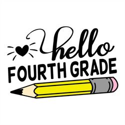 hello fourth grade png svg, hello svg, fourth grade svg