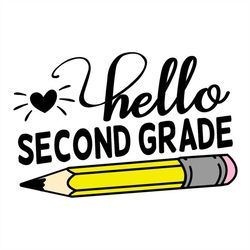 hello second grade png svg, hello svg, grade svg