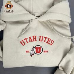 Utah Utes Embroidered Sweatshirt, NCAA Embroidered Shirt, Utah Utes Embroidered Hoodie, Unisex T-Shirt