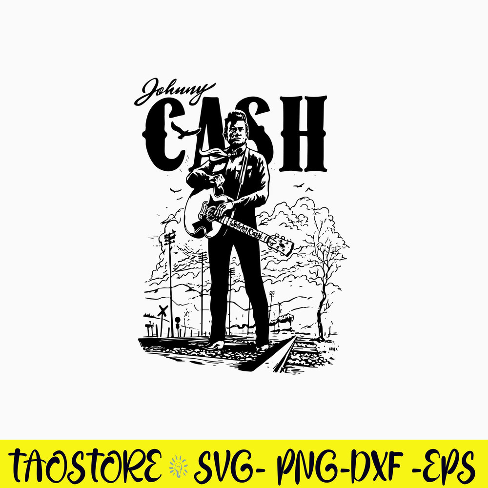 Johnny Cash Svg, Singer Svg, Png Dxf Eps File.jpg