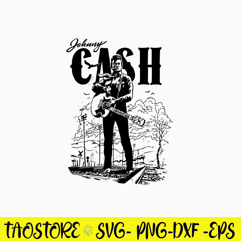 Johnny Cash Svg, Singer Svg, Png Dxf Eps File.jpg