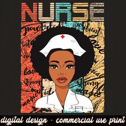 Black Woman Nurse Png Afro Smart African American Love Melanin Png Digital Download