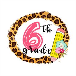 leopard 6th grade png sublimation, leopard png, 6th grade png