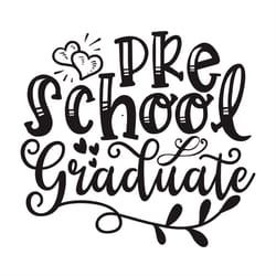 preschool graduate silhouette svg, preschool svg