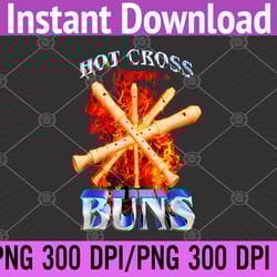 hot cross buns png digital download