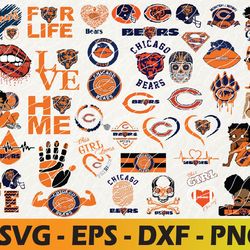 Chicago Bears logo, bundle logo, svg, png, eps, dxf 2