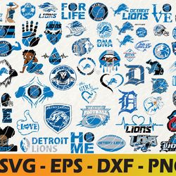 Detroit Lions logo, bundle logo, svg, png, eps, dxf