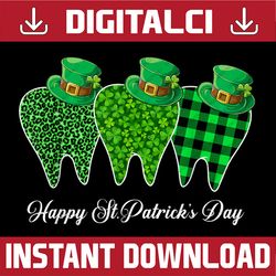 three tooth shamrock dental squad happy st patrick's day png sublimation designs