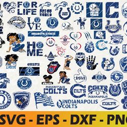Indianapolis Colts logo, bundle logo, svg, png, eps, dxf 2