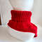Women red color handknit neckwarmer red knit neckwarmer warm soft snood Christmas gift