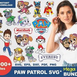 1000 file paw patrol disney bundle svg, disney svg, paw patrol svg, paw patrol bundle svg file cut digital download
