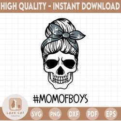 mom skull png, messy bun skull png, mom life png, momlife skull png, patriotic png