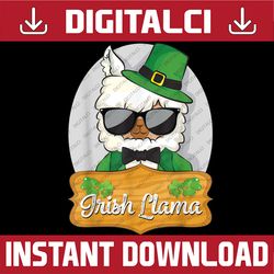 lucky irish llama shamrock st patrick day animal girls 2022 png sublimation designs