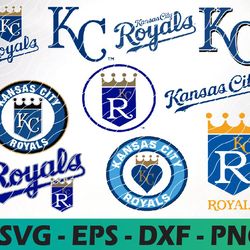 kansas city royals logo, bundle logo, svg, png, eps, dxf