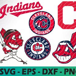 Cleveland  Indians logo, bundle logo, svg, png, eps, dxf