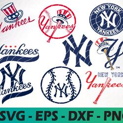 new york yankees logo, bundle logo, svg, png, eps, dxf