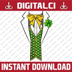 irish tuxedo bow-tie leprechaun shamrock st. patrick's day png sublimation designs