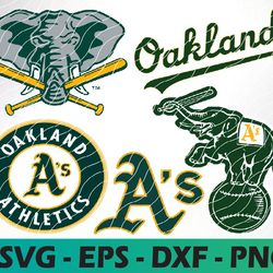 oakland athletics  logo, bundle logo, svg, png, eps, dxf