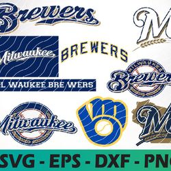 Milwaukee Brewers logo, bundle logo, svg, png, eps, dxf