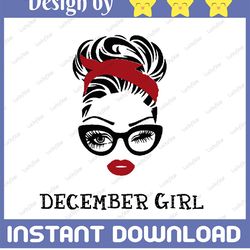 december girl svg, woman with glasses svg printable, girl with bandana design,december svg, png sublimation,cricut
