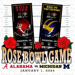 rose bowl game playoff 2024 png,, michican png, alabama football, digital download, png