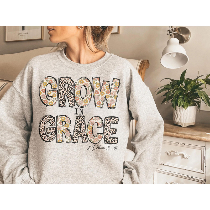 Grow In Grace PNG Faith Clipart Faith png Jesus png Sublimation Design Digital Download Christian Quotes Religious Png.jpg