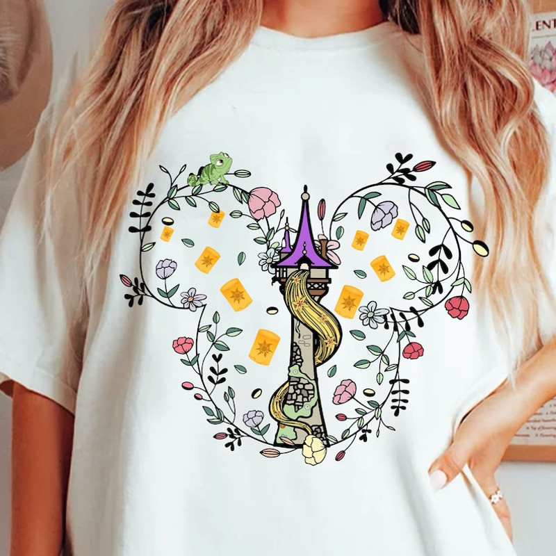 Flower Mouse Princess in The Tower Png, Tangled Castle Png, Beauty and The Beast, Vacay Mode Png, Tangled Png, Magic Kingdom Png Design1.jpg