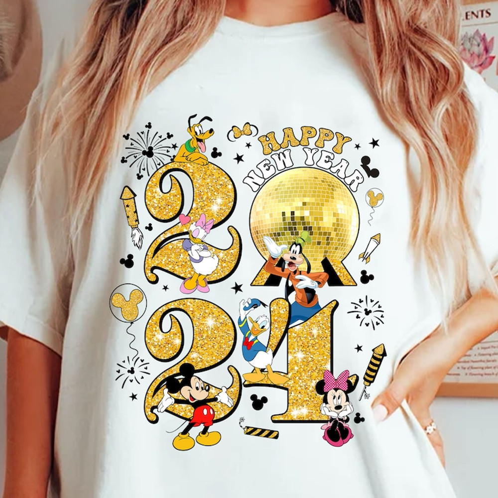 Happy New Year 2024 Png, Disco Ball New Year, Mouse New Year Png, 2024 Party Png, Mouse And Friends, New Year Holiday, New Year Shirt Design1.jpg