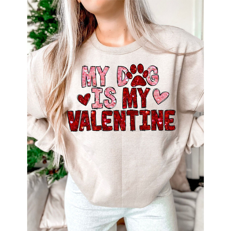 My dog is my Valentine PNG Sublimation Design, Valentines png, Candy Hearts png, Dog Lover PNG, Retro Valentiens png,Dog Png Designs.jpg