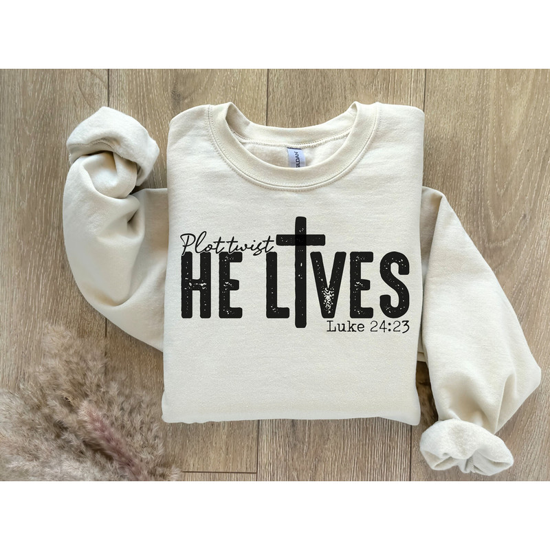 Plot Twist He Lives SVG PNG PDF, Easter Svg, Christian Svg, Jesus Svg, Bible Verse Svg, Religious Svg, He is Risen Easter Svg, Easter Shirt.jpg