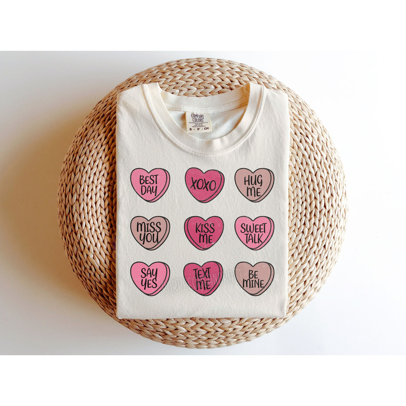 Valentines Conversation Hearts PNG, Valentines Groovy Retro Png, Trendy womens V day PNG Sublimation.jpg
