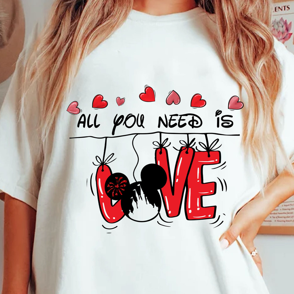 All You Need is Love Png, Mouse Hearts, Mouse Valentine's Day Png, Mouse Love Png, Magical Kingdom Png, Valentine's Day, Vacay Mode Png.jpg