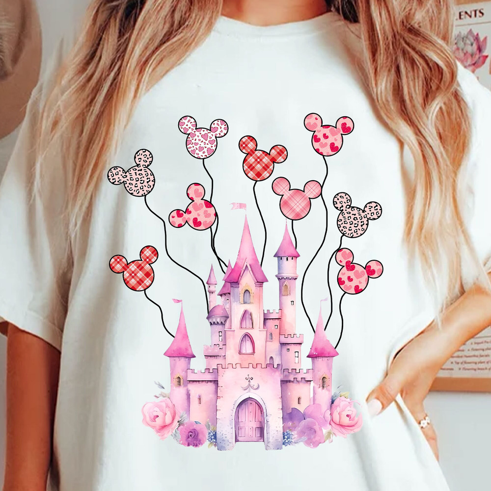 Happy Valentine Png, Castle Ballon Png, Valentine Mouse Png, Mouse Hearts, Mouse Valentine's Day Png, Magical Kingdom Png, Valentine's Day.jpg