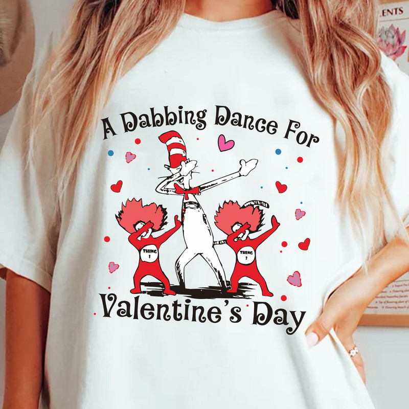 A Dabbing Dance For Valentine's Day Dr.Seuss Png, Happy Valentine Day, Funny Dr. Seuss Png, Cat In The Hat Png, Thing 1 Thing 2 Png.jpg