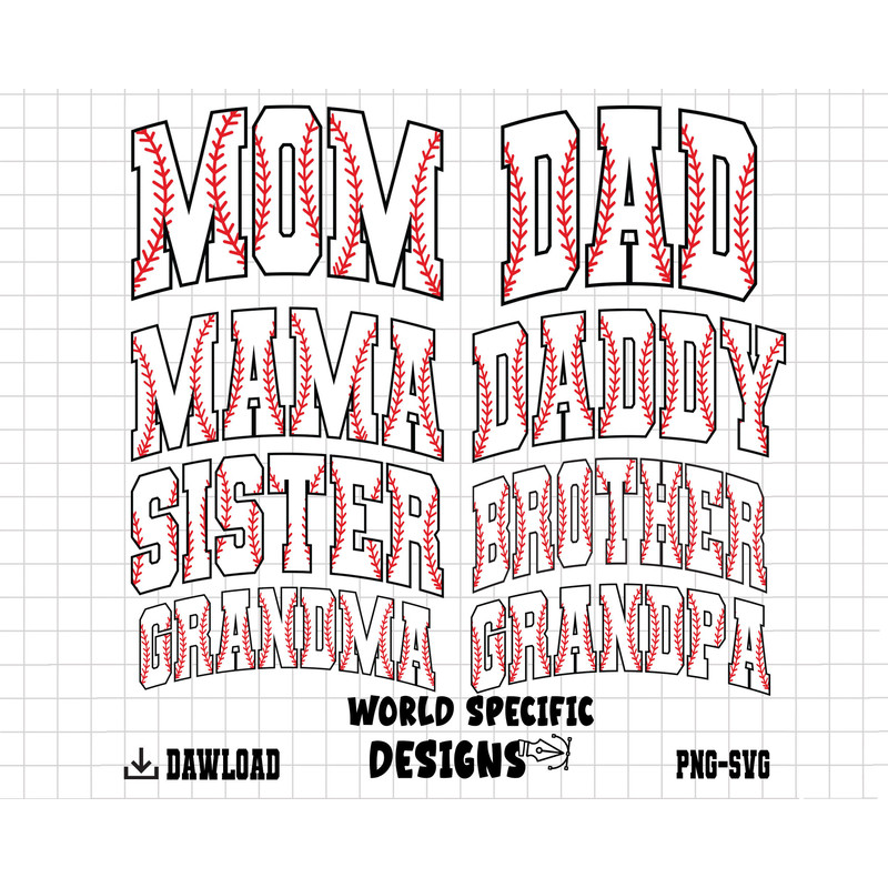 Baseball family pack SVG, Baseball grunge ball, Baseball Dad Png, Sports Png, Baseball Game Day Png, Gift For Grandpa.jpg