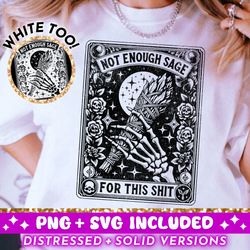 not enough sage funny tarot card svg png, sarcastic sweary s, 93