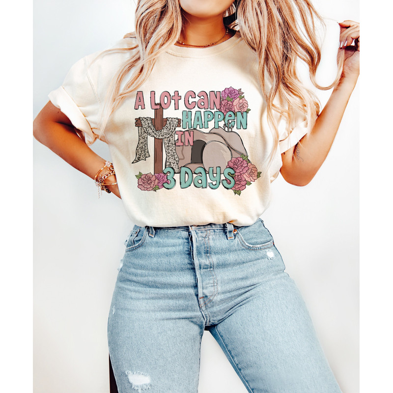 A lot can happen in 3 days Png, Easter Sublimation png, Jesus Png, Easter Christian Sublimation Designs Download, Hand drawn png, Christian.jpg