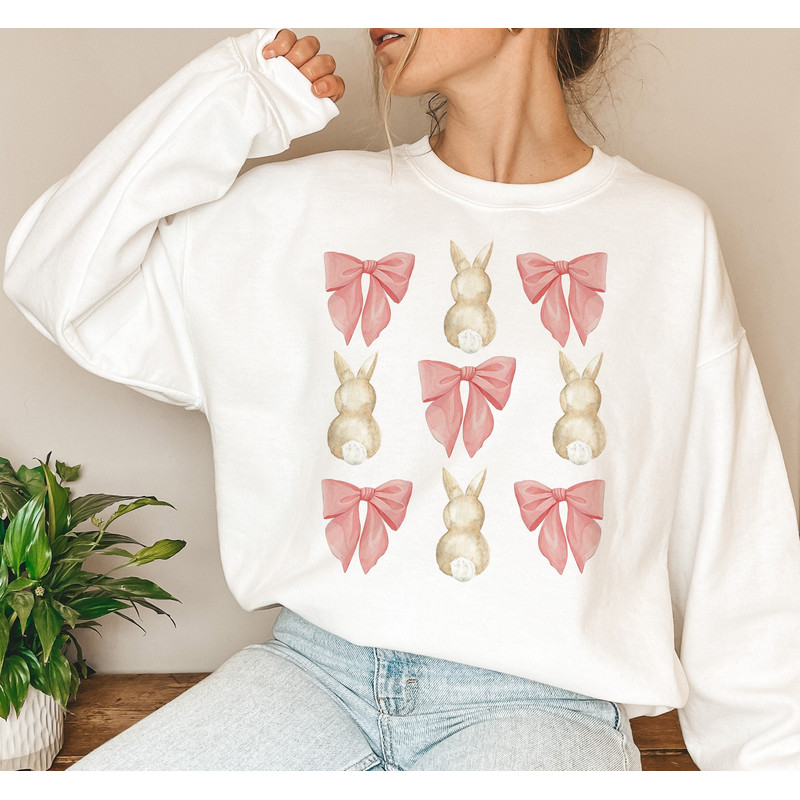 Coquette Bunnies png, Easter Png, Happy Easter, Easter Bunny png, Easter bunny sublimation, Easter Shirt design, Retro easter png download.jpg