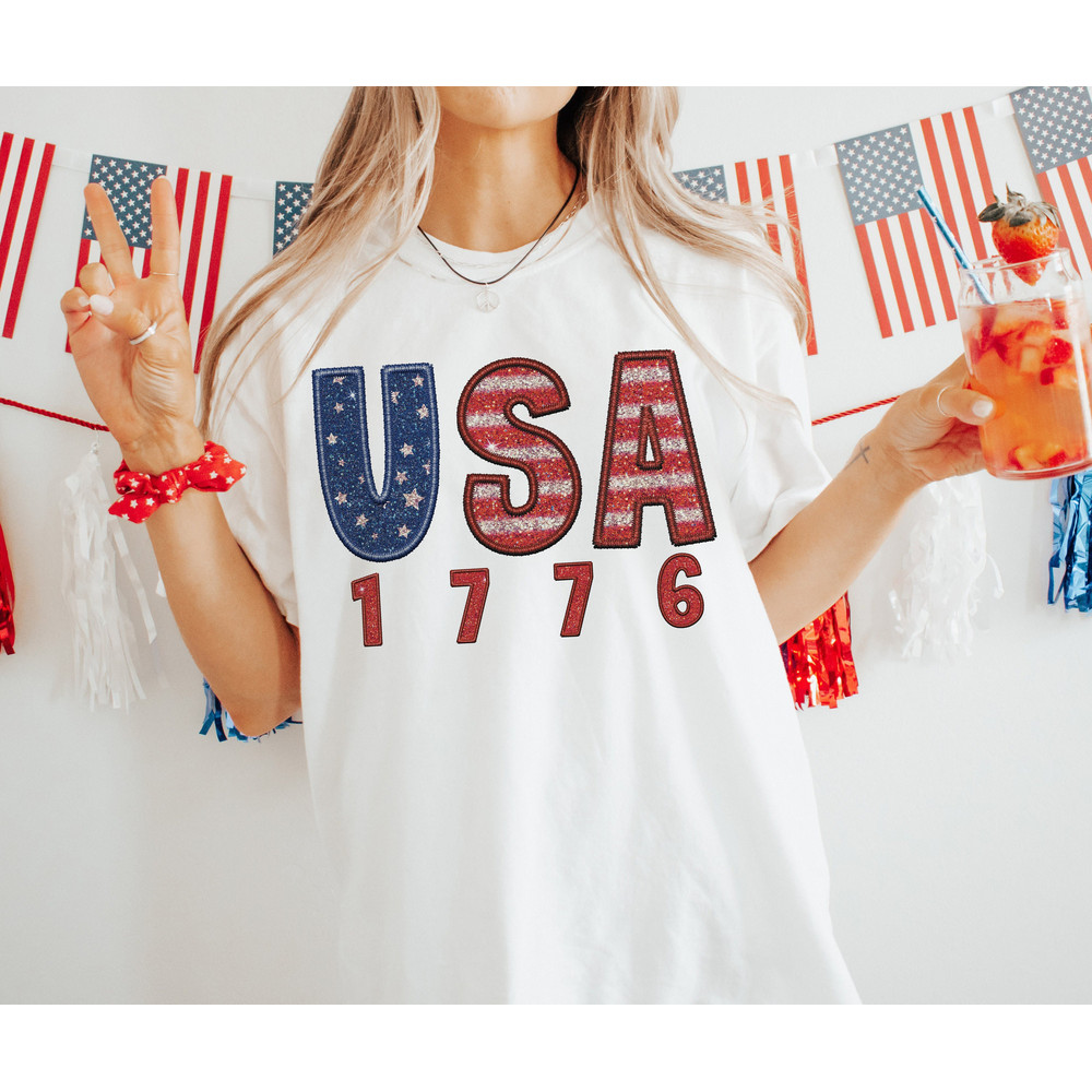 Faux Sequins USA 1776 Png, America Png for shirts, 4th Of July Png Designs, 4th of july sublimation download, Faux Embroidery, America png.jpg