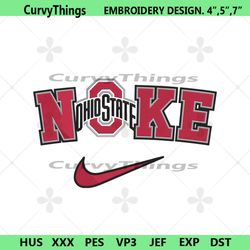 ohio state buckeyes nike logo embroidery design download file