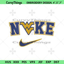 west virginia mountaineers nike logo embroidery design download file